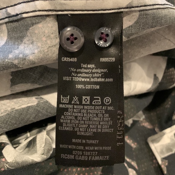 Ted Baker Famaize Fit Leaf Casual Shirt - Picture 6 of 6